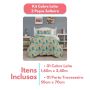 Kit Colcha Cobre Leito Cama Queen 3 Peças Dupla Face - Mescla Classic