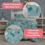 Kit Colcha Cobre Leito Cama Queen 3 Peças Dupla Face - Mescla Classic