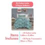 Kit Colcha Cobre Leito Cama Queen 3 Peças Dupla Face - Mescla Classic