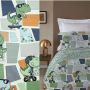 Kit Colcha Cobre Leito Casal Padrão 3 Peças Boutis Estampado Dupla Face Patchwork