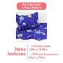 Kit Colcha Cobre Leito Casal Padrão 3 Peças Boutis Estampado Dupla Face Patchwork
