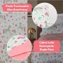 Kit Colcha Cobre Leito Casal Padrão 3 Peças Boutis Estampado Dupla Face Patchwork
