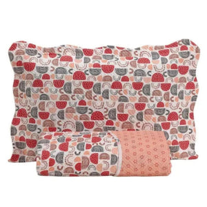 Kit Colcha Cobre Leito Casal Padrão 3 Peças Boutis Estampado Dupla Face Patchwork