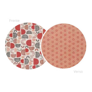 Kit Colcha Cobre Leito Casal Padrão 3 Peças Boutis Estampado Dupla Face Patchwork