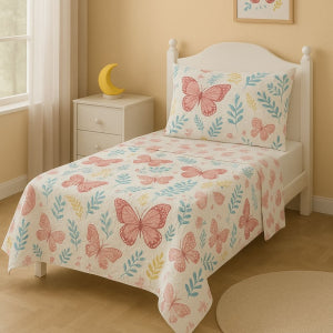 Kit Colcha Cobre Leito Casal Padrão 3 Peças Boutis Estampado Dupla Face Patchwork