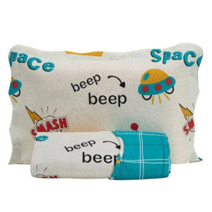 Kit Colcha Cobre Leito Casal Padrão 3 Peças Boutis Estampado Dupla Face Patchwork