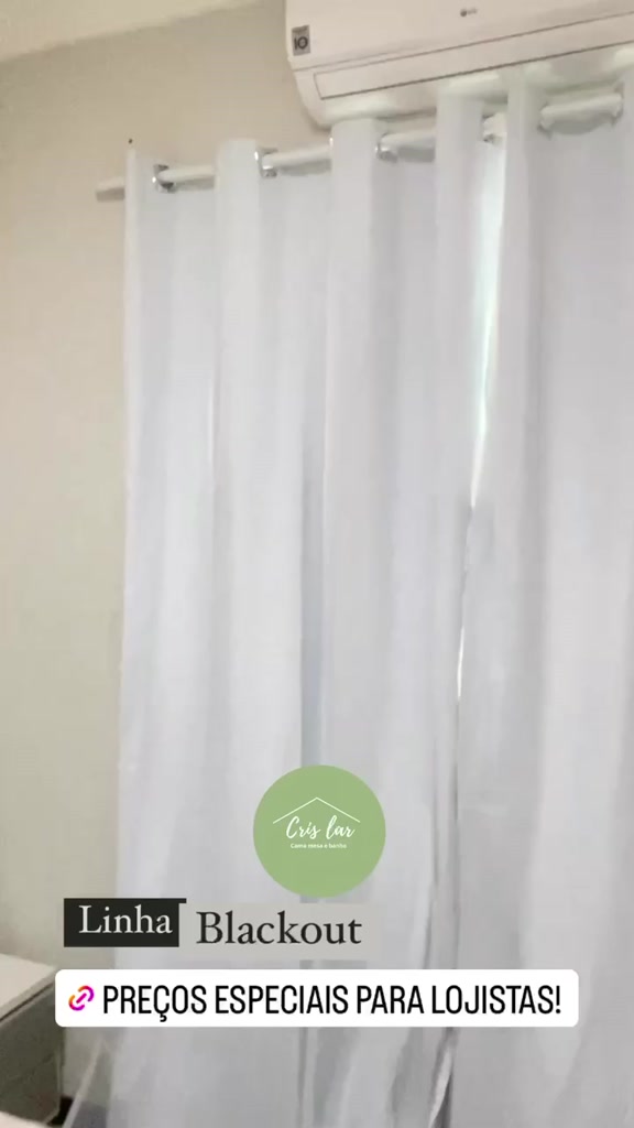 Cortina Blackout PVC com Voil 100% Corta Luz | Elegante p/ Sala ou Quarto.