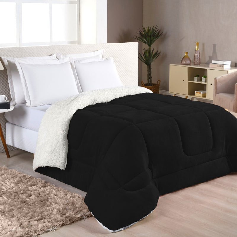 Coberdrom Manta Queen Lã Veludo Desconto Sherpa