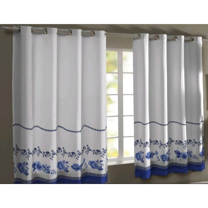 Cortina de Cozinha e Janela Oxford 2,00 X 1,50 Estampada Envio Rápido