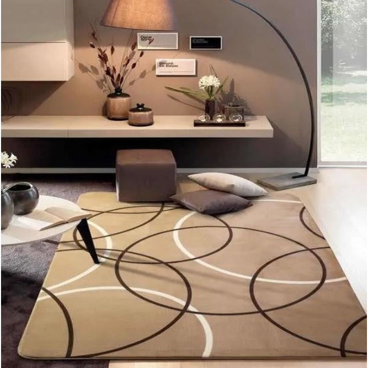 Tapete Para Sala Flannel Geométrico Extra Macio Aveludado 2,0 X 1,4 m