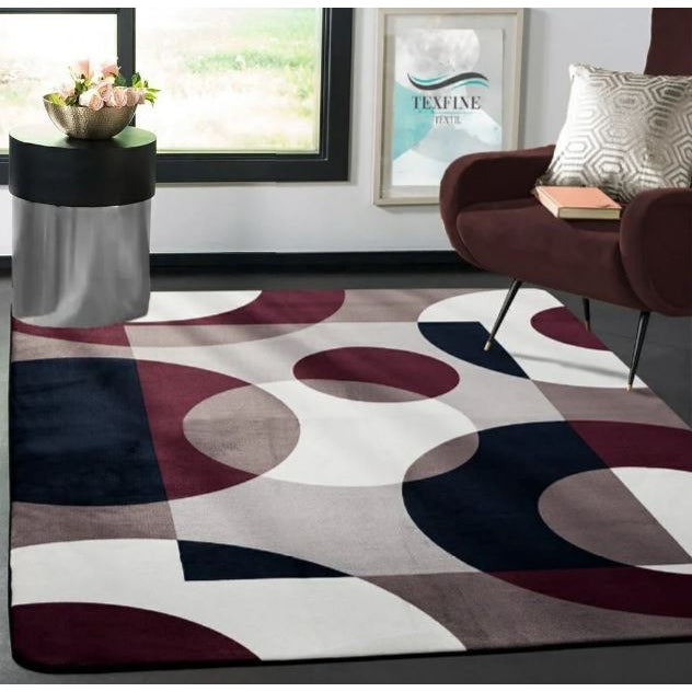 Tapete Para Sala Flannel Geométrico Extra Macio Aveludado 2,0 X 1,4 m