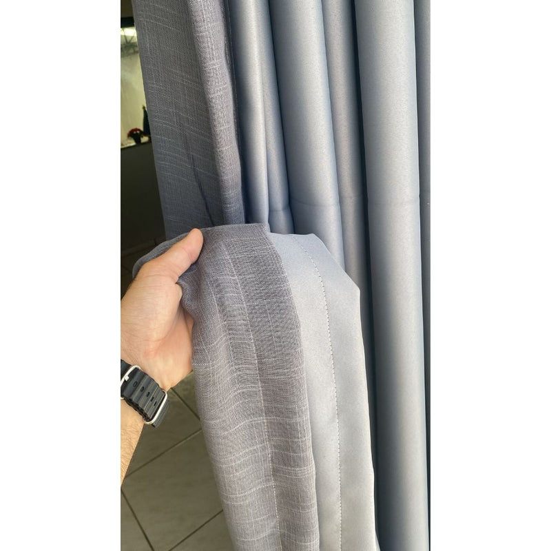 Cortina Voil Gaze de Linho 4,00x2,80/2,50/2,30 C/ Forro Blackout Grosso Original
