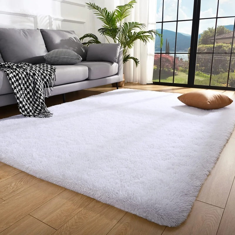 Tapete grande para sala quarto 2,00 x 2,50 peludo felpudo antiderrapante