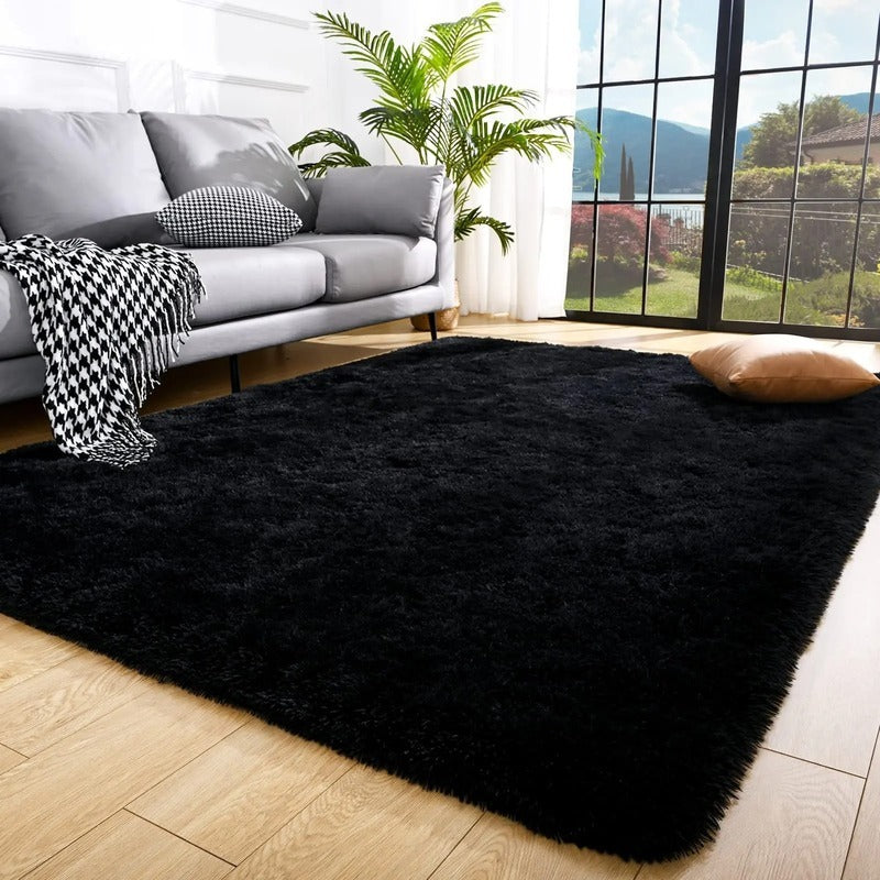 Tapete grande para sala quarto 2,00 x 2,50 peludo felpudo antiderrapante
