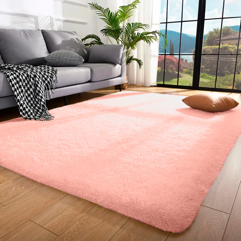 Tapete grande para sala quarto 2,00 x 2,50 peludo felpudo antiderrapante