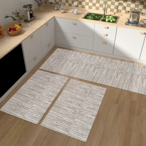 Jogo de passadeira de cozinha tapete em jacquard antiderrapante 3 peças decoração impecável