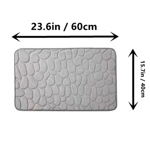 Tapete Antiderrapante Para Piso Absorvente De Água Banheiro De Banho Em Pedra